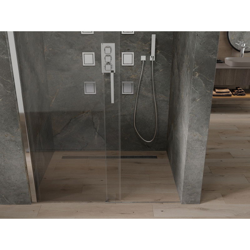 Mexen Omega sliding shower door 130 cm, transparent, chrome - 825-130-000-01-00