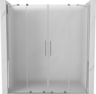 Mexen Velar Duo sliding shower door 180 cm, frosted, chrome - 871-180-000-32-01