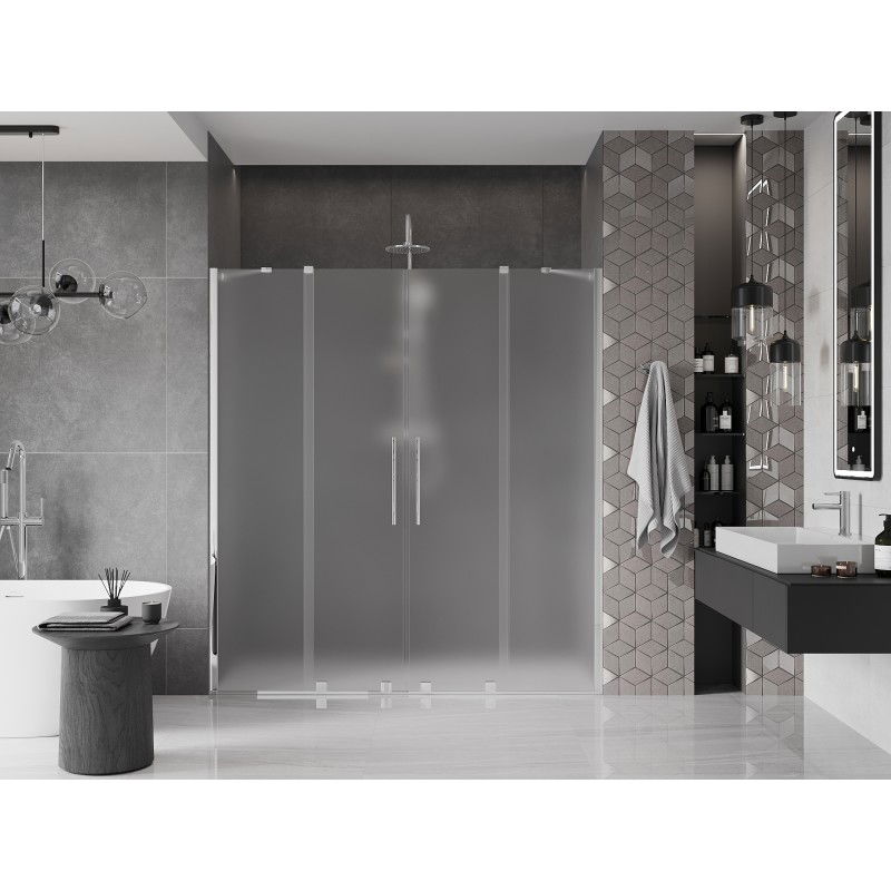 Mexen Velar Duo sliding shower doors 200 cm, frost, chrome - 871-200-000-32-01
