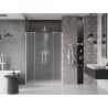 Mexen Velar Duo sliding shower door 160 cm, frosted, white - 871-160-000-32-20