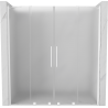 Mexen Velar Duo sliding shower doors 170 cm, frosted, white - 871-170-000-32-20