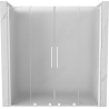 Mexen Velar Duo sliding shower doors 180 cm, frosted, white - 871-180-000-32-20