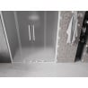 Mexen Velar Duo sliding shower door 160 cm, frosted, white - 871-160-000-32-20