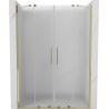 Mexen Velar Duo sliding shower door 140 cm, frosted, gold - 871-140-000-32-50