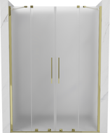 Mexen Velar Duo sliding shower doors 140 cm, frosted, gold - 871-140-000-32-50