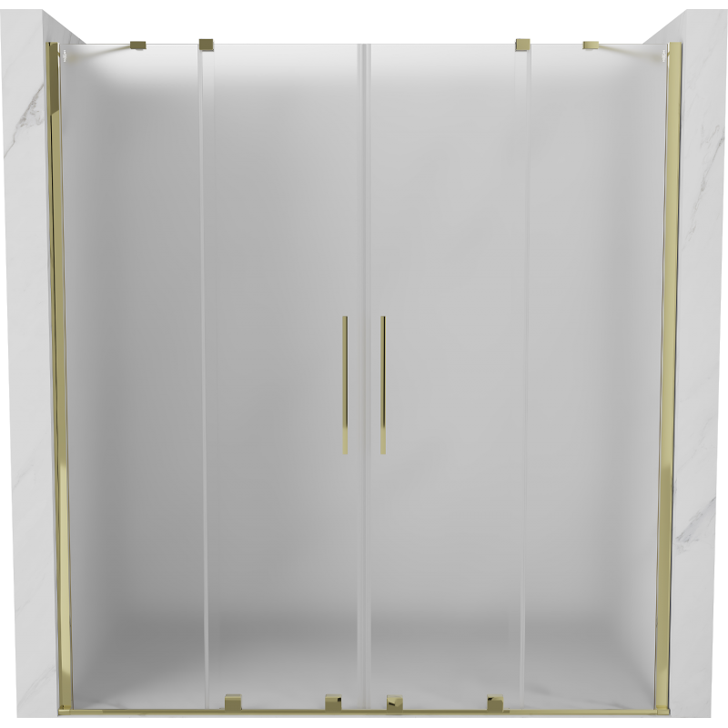 Mexen Velar Duo sliding shower doors 180 cm, frost, gold - 871-180-000-32-50