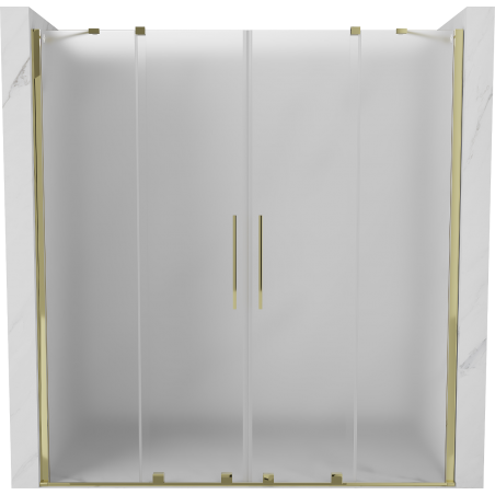 Mexen Velar Duo sliding shower doors 180 cm, frosted, gold - 871-180-000-32-50