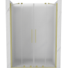 Mexen Velar Duo sliding shower door 140 cm, frost, brushed gold - 871-140-000-32-55