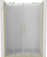 Mexen Velar Duo sliding shower door 140 cm, frost, brushed gold - 871-140-000-32-55