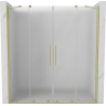 Mexen Velar Duo sliding shower door 200 cm, frosted, brushed gold - 871-200-000-32-55