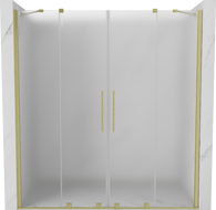 Mexen Velar Duo sliding shower doors 200 cm, frost, brushed gold - 871-200-000-32-55