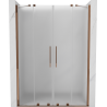 Mexen Velar Duo sliding shower doors 140 cm, frost, rose gold - 871-140-000-32-60