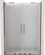 Mexen Velar Duo sliding shower door 140 cm, frost, rose gold - 871-140-000-32-60
