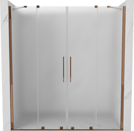 Mexen Velar Duo sliding shower doors 180 cm, frost, pink gold - 871-180-000-32-60