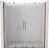 Mexen Velar Duo sliding shower door 200 cm, frost, rose gold - 871-200-000-32-60