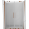 Mexen Velar Duo sliding shower door 140 cm, frosted, brushed copper - 871-140-000-32-65