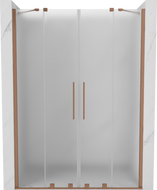 Mexen Velar Duo sliding shower doors 140 cm, frost, brushed copper - 871-140-000-32-65