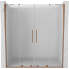Mexen Velar Duo Sliding Shower Door 200 cm, Frosted, Brushed Copper - 871-200-000-32-65