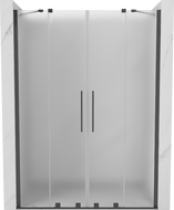 Mexen Velar Duo sliding shower doors 140 cm, frost, brushed gun gray - 871-140-000-32-66