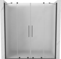 Mexen Velar Duo sliding shower doors 180 cm, frost, gun gray brushed - 871-180-000-32-66