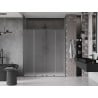 Mexen Velar Duo 180 cm sliding shower door, frosted, brushed gun gray - 871-180-000-32-66