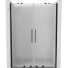 Mexen Velar Duo sliding shower door 140 cm, frost, black - 871-140-000-32-70