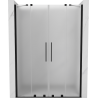 Mexen Velar Duo sliding shower door 140 cm, frosted, black - 871-140-000-32-70