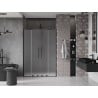 Mexen Velar Duo sliding shower door 140 cm, frost, black - 871-140-000-32-70