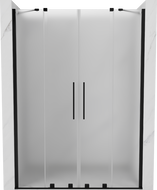 Mexen Velar Duo sliding shower door 160 cm, frosted, black - 871-160-000-32-70