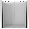 Mexen Velar Duo sliding shower doors 200 cm, frost, black - 871-200-000-32-70