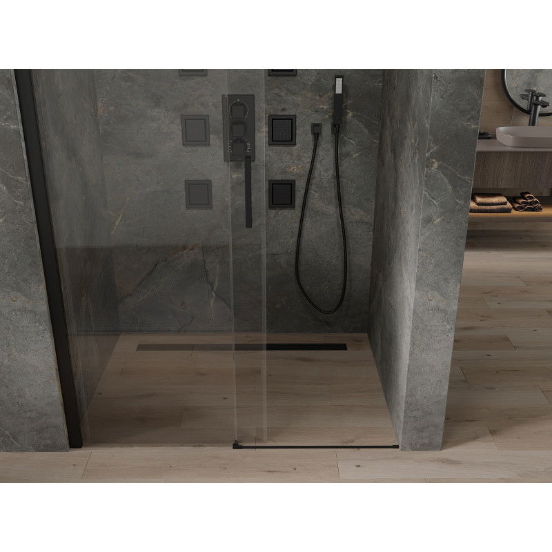Mexen Omega Sliding Shower Doors 120 cm, Transparent, Black - 825-120-000-70-00