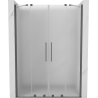 Mexen Velar Duo sliding shower door 140 cm, frost, gun metal - 871-140-000-32-95