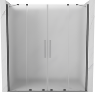 Mexen Velar Duo sliding shower door 170 cm, frost, gun metal - 871-170-000-32-95