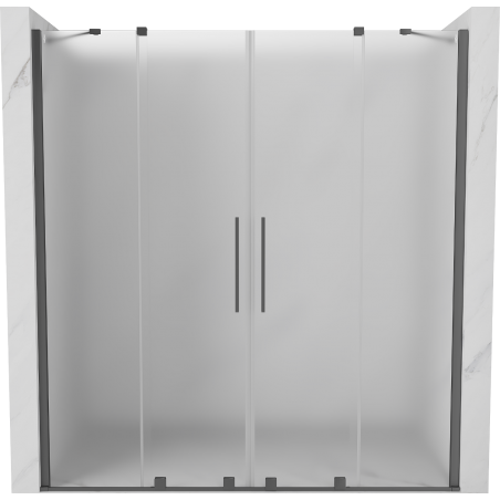 Mexen Velar Duo sliding shower doors 180 cm, frost, gun metal - 871-180-000-32-95
