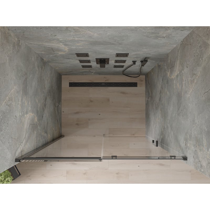 Mexen Omega Sliding Shower Doors 120 cm, Transparent, Black - 825-120-000-70-00