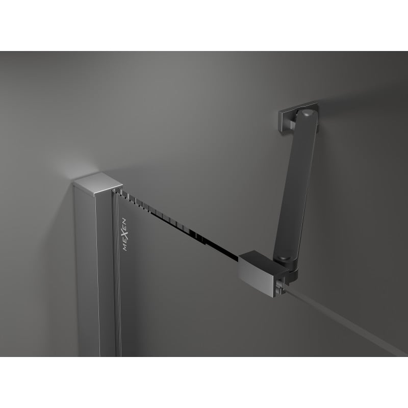 Mexen Velar Duo sliding shower door 170 cm, frost, gun metal - 871-170-000-32-95
