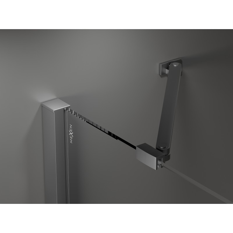 Mexen Velar Duo sliding shower doors 200 cm, frosted, gun metal - 871-200-000-32-95