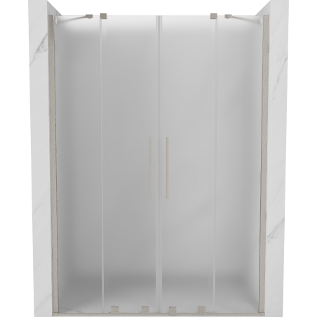 Mexen Velar Duo sliding shower doors 140 cm, frost, brushed nickel - 871-140-000-32-97