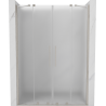Mexen Velar Duo sliding shower doors 140 cm, frost, brushed nickel - 871-140-000-32-97