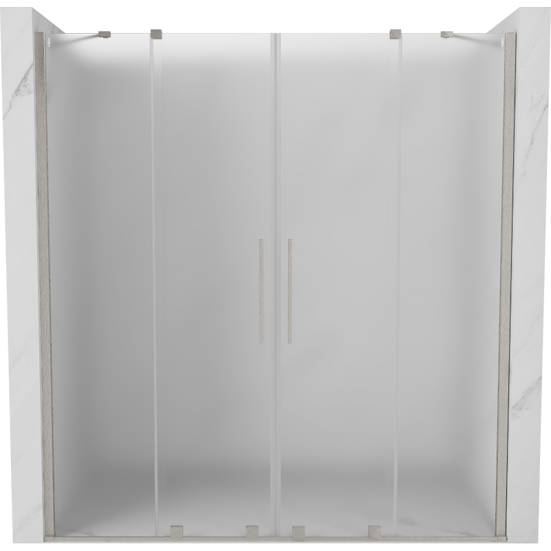 Mexen Velar Duo sliding shower door 170 cm, frost, brushed nickel - 871-170-000-32-97