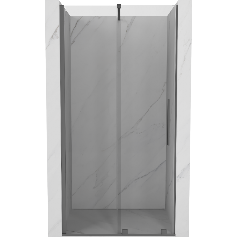 Mexen Velar sliding shower door 100 cm, transparent, gun metal - 871-100-000-01-95