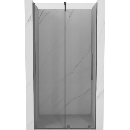 Mexen Velar 110 cm Sliding Shower Door, Transparent, Gun Metal - 871-110-000-01-95