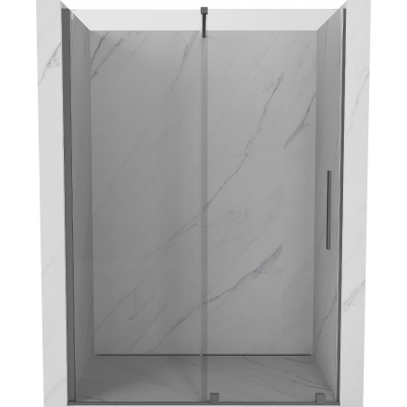 Mexen Velar sliding shower door 130 cm, transparent, gun metal - 871-130-000-01-95