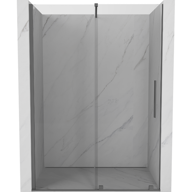 Mexen Velar sliding shower doors 160 cm, transparent, gun metal - 871-160-000-01-95