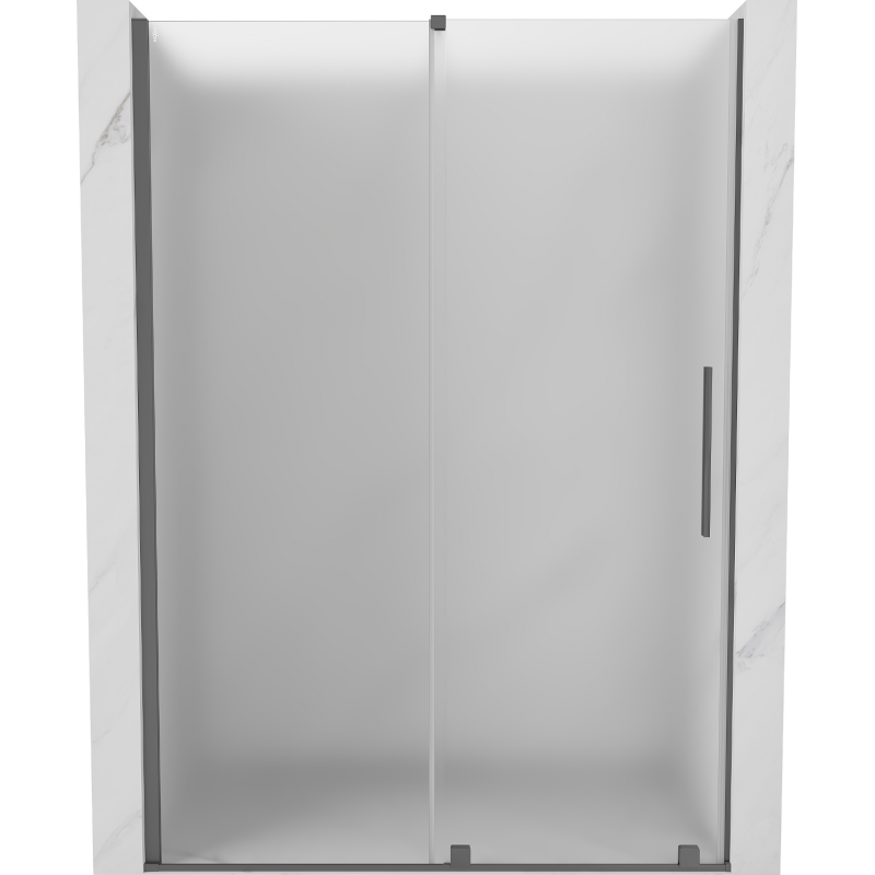 Mexen Velar sliding shower doors 150 cm, frosted, gun metal - 871-150-000-31-95