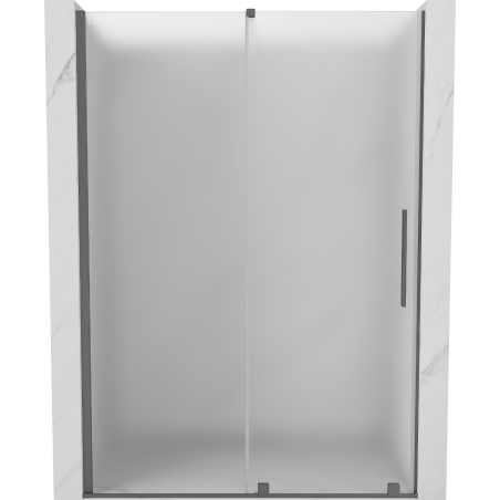 Mexen Velar 150 cm Sliding Shower Door, Frosted, Gun Metal - 871-150-000-31-95