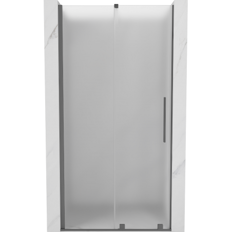 Mexen Velar sliding shower doors 100 cm, frosted, gun metal - 871-100-000-31-95