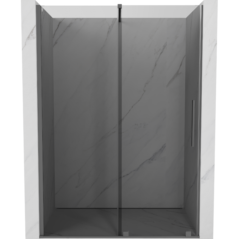 Mexen Velar sliding shower door 130 cm, graphite, gun metal - 871-130-000-41-95