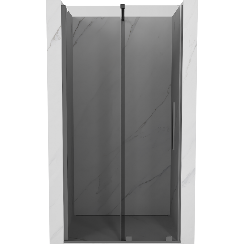 Mexen Velar sliding shower door 100 cm, graphite, gun metal - 871-100-000-41-95