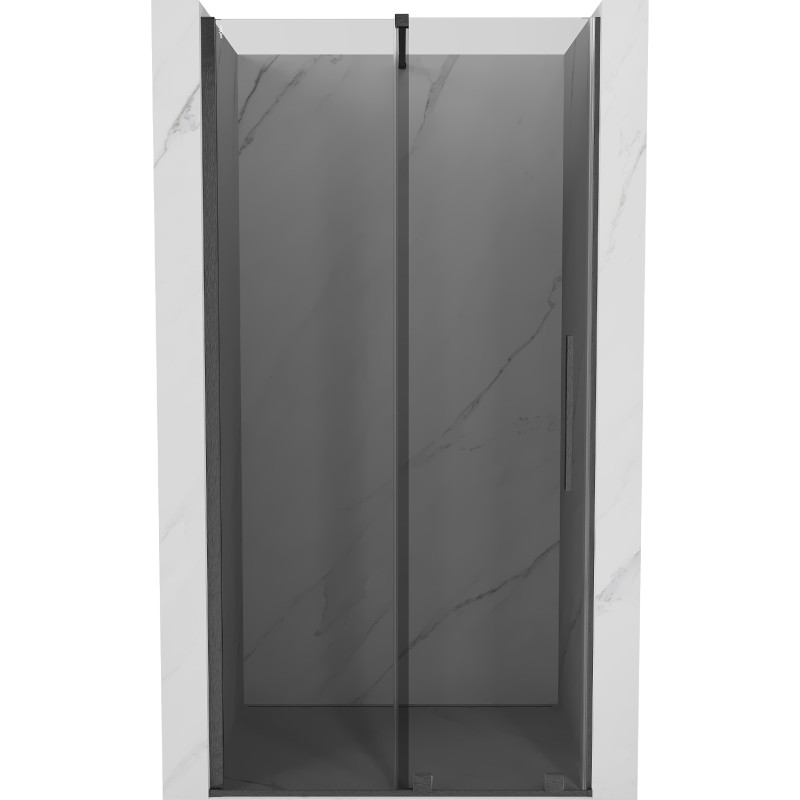 Mexen Velar sliding shower doors 90 cm, graphite, brushed gun gray - 871-090-000-41-66